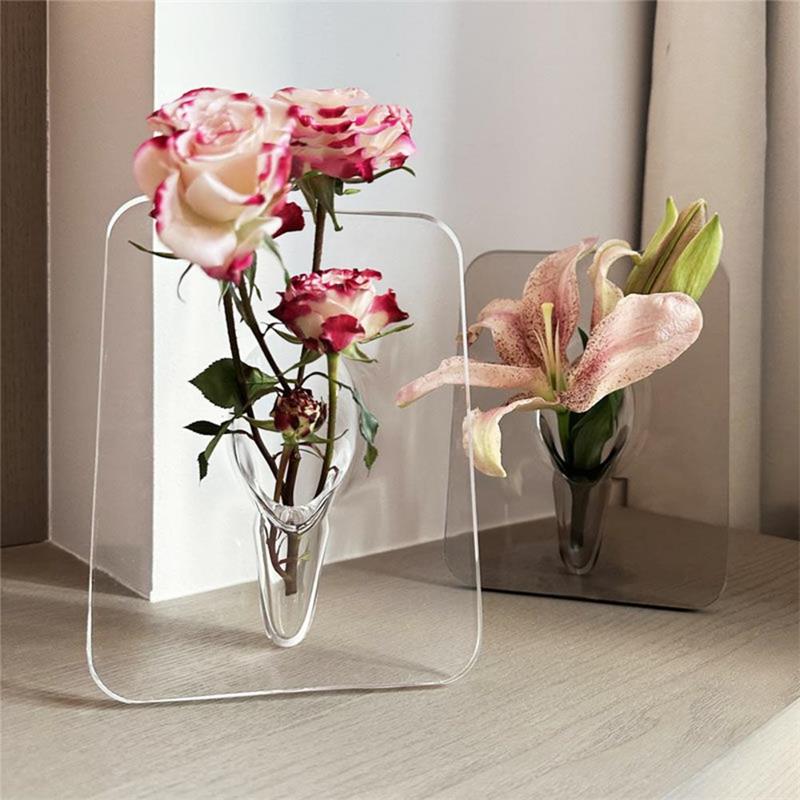 ✨ Rám na fotografie ve skandinávském stylu (akryl) | Nerozbitné 3D umělecké dílo pro vaše květiny