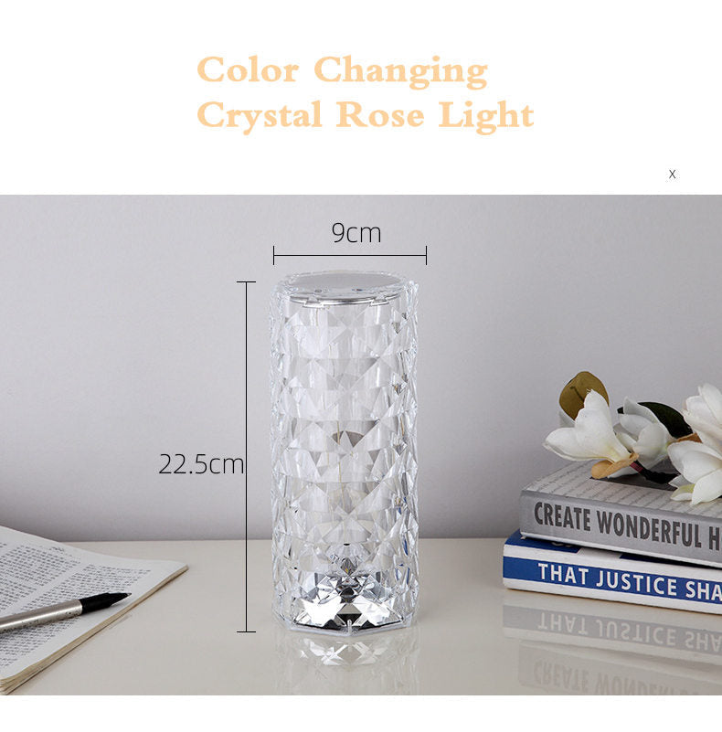 🌈Dotyková lampa Rose Crystal💡
