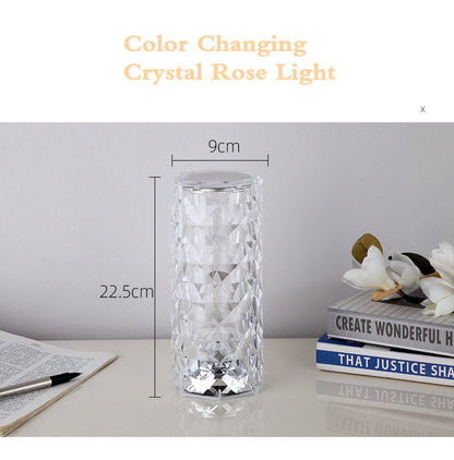 🌈Dotyková lampa Rose Crystal💡