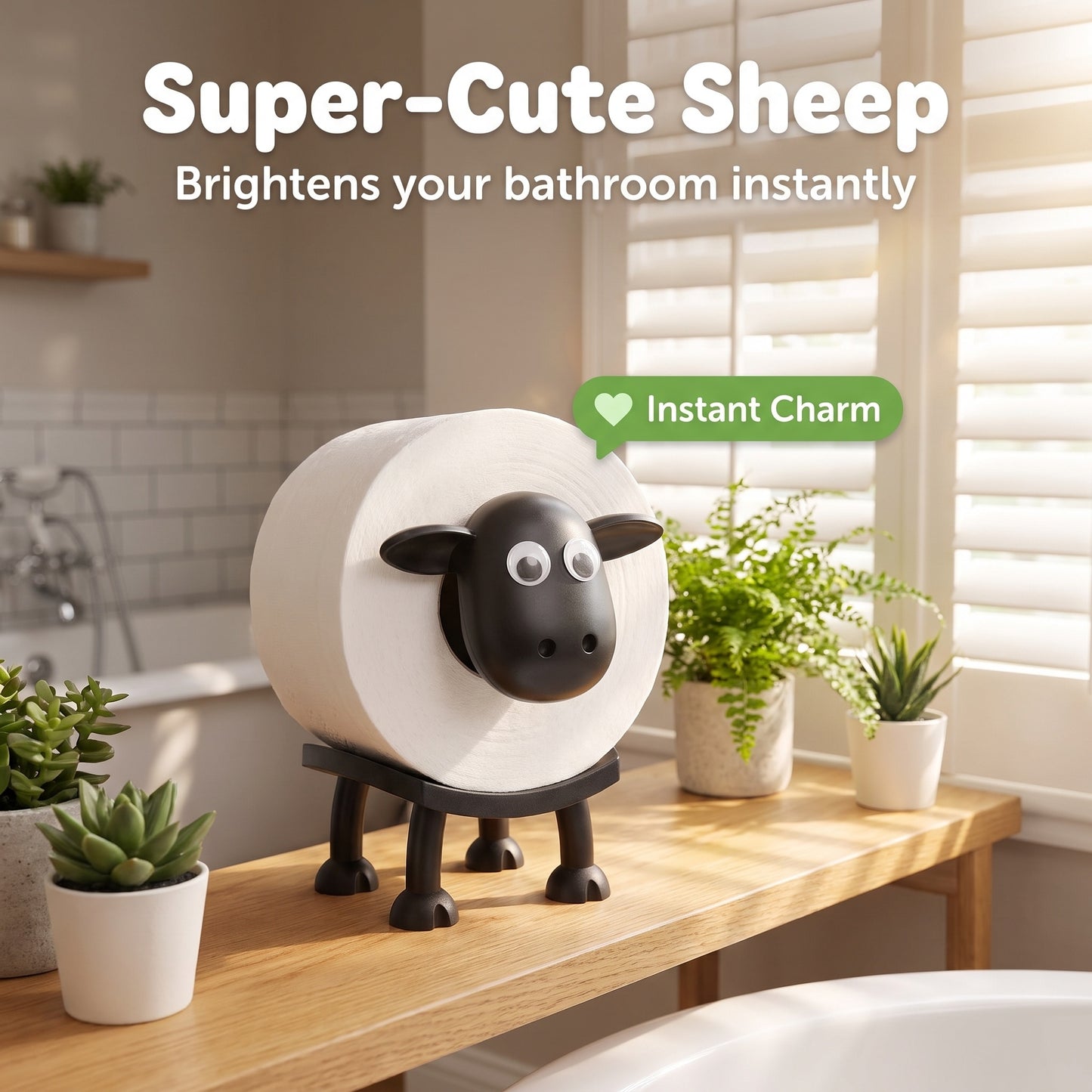 🐑 Roztomilý držák na toaletní papír ve tvaru ovečky – šarm do koupelny! 🛁