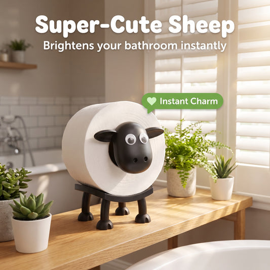 🐑 Roztomilý držák na toaletní papír ve tvaru ovečky – šarm do koupelny! 🛁