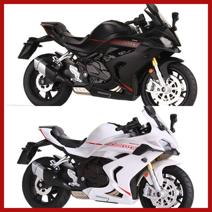 🌟 Model motocyklu v měřítku 1:12 – Interaktivní světla a zvuky! 🏍️