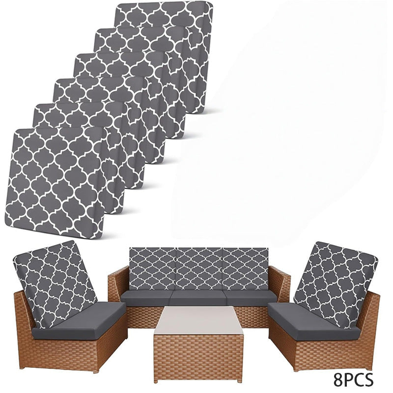 😍 Strečové Potahy na Polštáře na Zahradu – elegantní geometrický vzor & perfektní fit! 🌿