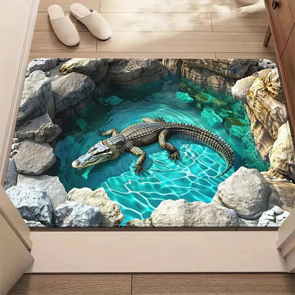 3D stereoskopická podlahová rohož z křišťálového sametu
