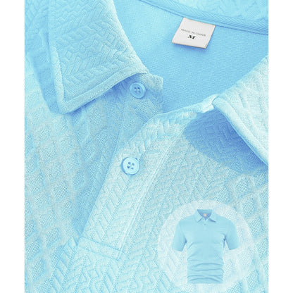 👕👖 Dvoudílný set s prodyšným kosočtvercovým vzorem – ideální na léto pro  chlapy!