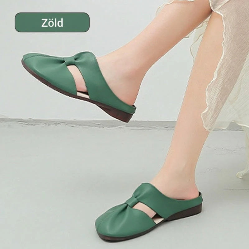 👡 Dámské pantofle s mašlí – měkká podrážka | Módní design, lehké a pružné – ideální na procházky a výlety po městě 🛍️