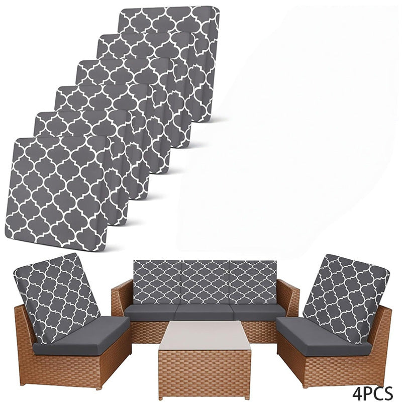 😍 Strečové Potahy na Polštáře na Zahradu – elegantní geometrický vzor & perfektní fit! 🌿