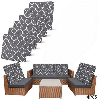 😍 Strečové Potahy na Polštáře na Zahradu – elegantní geometrický vzor & perfektní fit! 🌿