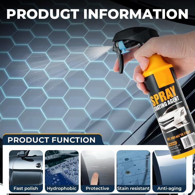 🌟 Nano-hydrofobní sprej na auto – odpuzuje vodu a nečistoty! 🚗