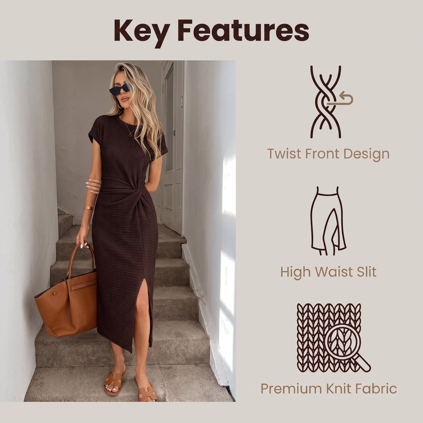 🌸 Pletená sukňa s rozparkem – lichotivý a pohodlný letní look! ✨