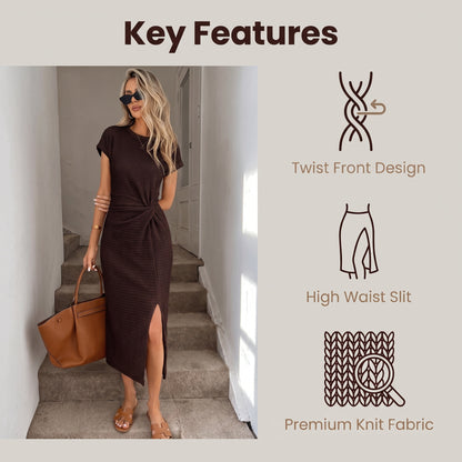 🌸 Pletená sukňa s rozparkem – lichotivý a pohodlný letní look! ✨