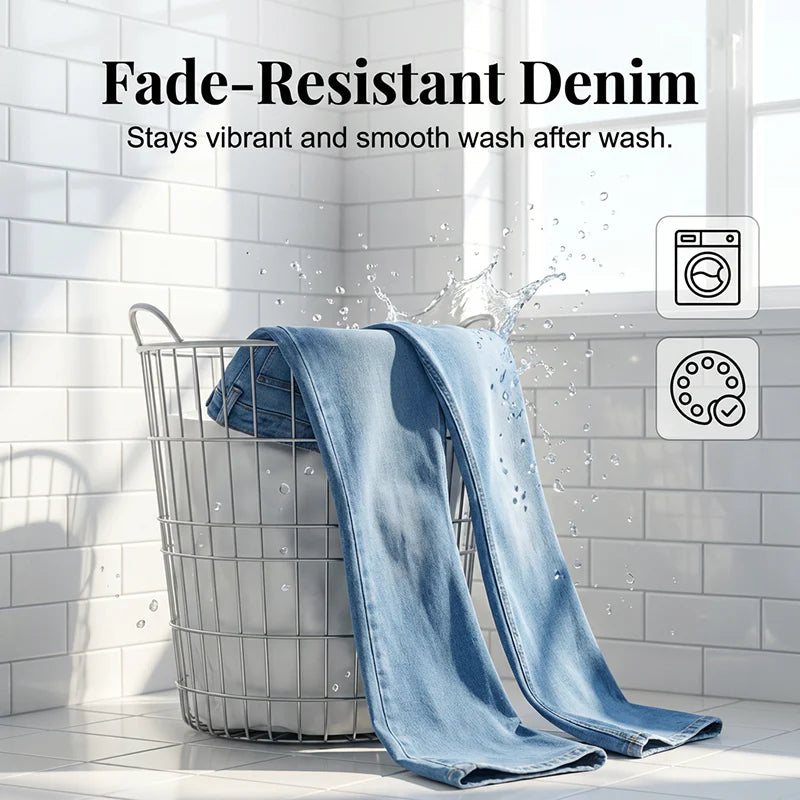 👖Dámské džíny s vysokým pasem, elastické a se širokými nohavicemi