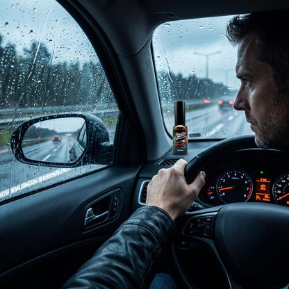 🌧️✨ Nano sprej proti dešti na zpětná zrcátka – jasný výhled za každého počasí