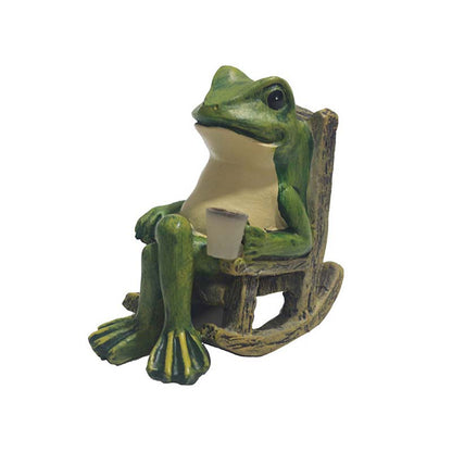 🐸Dekorativní houpací židlička ve tvaru žáby s solárním panelem