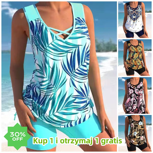 🩱【S-5XL】Dvoudílné plavky s etnickým potiskem 🌊