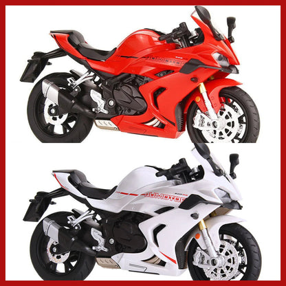 🌟 Model motocyklu v měřítku 1:12 – Interaktivní světla a zvuky! 🏍️