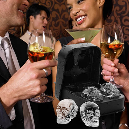 💀 🧊 Silikonová forma na kostky ledu ve tvaru lebky – vyrob si sám