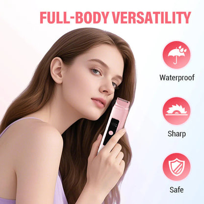 😍 Dvouramenný Epilátor na Bikiny a Tělo – stříhací & holicí hlavice v jednom! 🪒