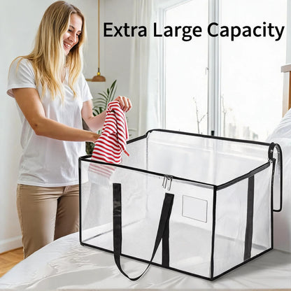 🎁 Úložná krabice z průhledné látky | Skládací úložné řešení do šatníku