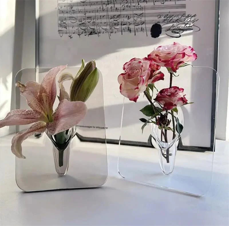 ✨ Rám na fotografie ve skandinávském stylu (akryl) | Nerozbitné 3D umělecké dílo pro vaše květiny