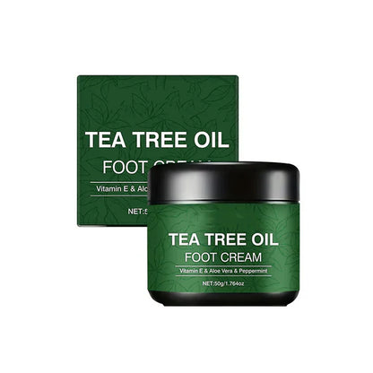 🦶 Zklidňující krém na nohy s aloe vera, tea tree a mátou – hydratace, chlad a úleva