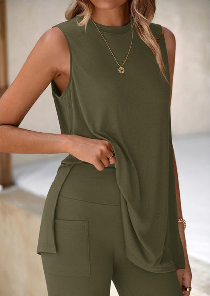 👗 Dámský 2-dílný letní set – Pohodlný a stylový look na dovolenou! ✨