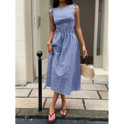 👗 Retro maxišaty s kostkovaným vzorem – letní elegance a pohodlí! ✨