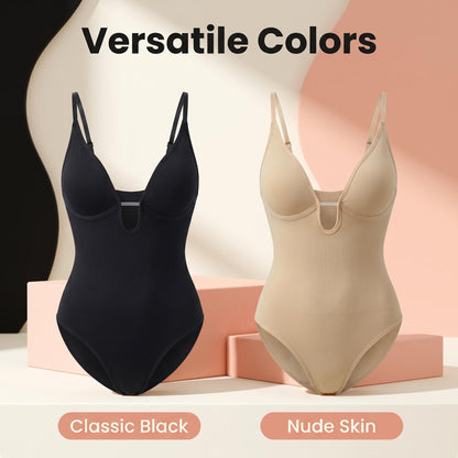 😍 Bezešvé Tvarovací Body s V Výstřihem – zploštění břicha & zvednutí zadku! 🌟