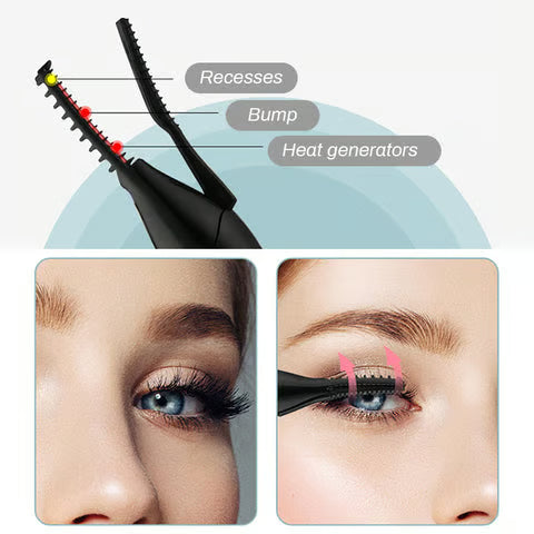 Elektrická kleštička na řasy pro okamžitý glamour ✨ Mrkni a oslň!