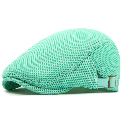🧢✨ Prodyšná plochá čepice s nastavitelným páskem – chladno a styl v létě
