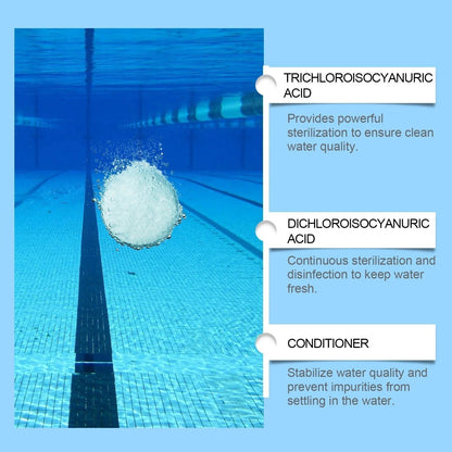 🏊‍♂️ Tablety na čištění bazénu pro křišťálově čistou vodu – nakapejte, rozpusťte, ponořte se! 🌊✨