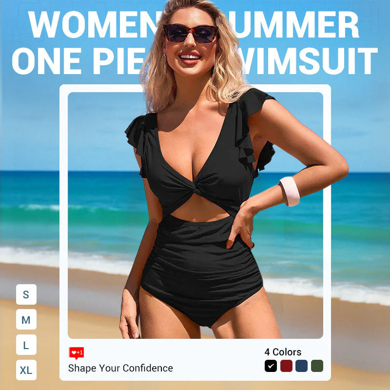 👙 Jednodílné sexy plavky s volánky – styl pro vaši dovolenou!