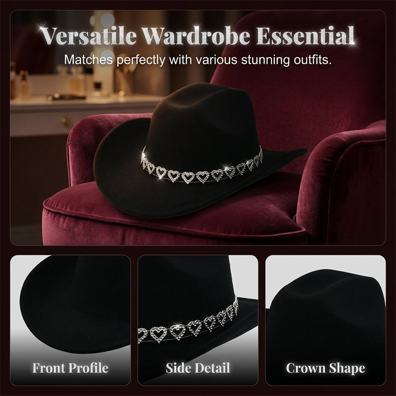 🤠 Kovbojský klobouk se srdíčky – western chic styl!