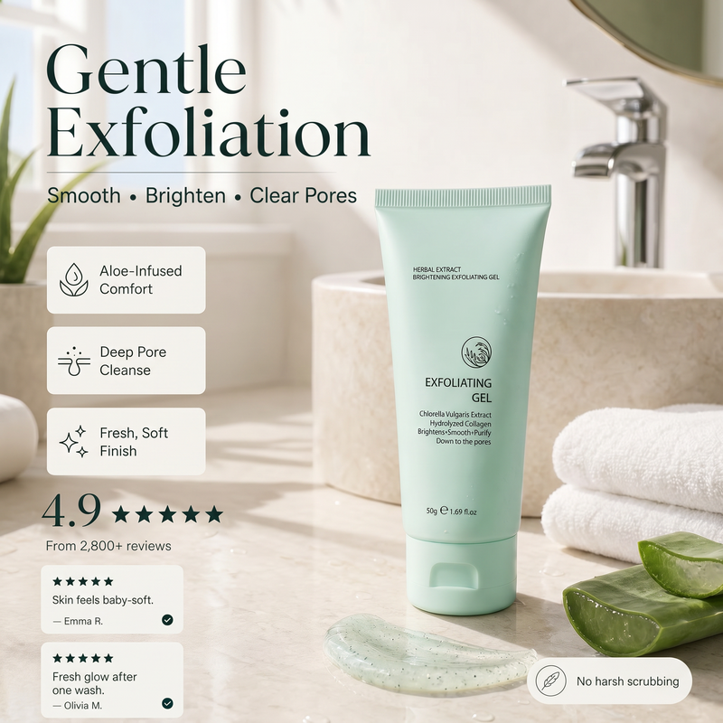 【🔥🔥1+1 zadarmo (2 ks)】Rozjasňující exfoliační gel s bylinnými extrakty