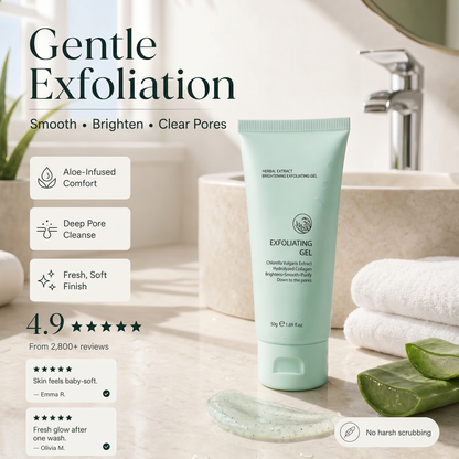 【🔥🔥1+1 zadarmo (2 ks)】Rozjasňující exfoliační gel s bylinnými extrakty
