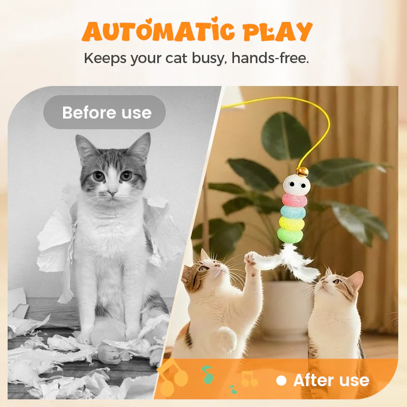 🐈Automatická zatahovací hračka pro kočky💡