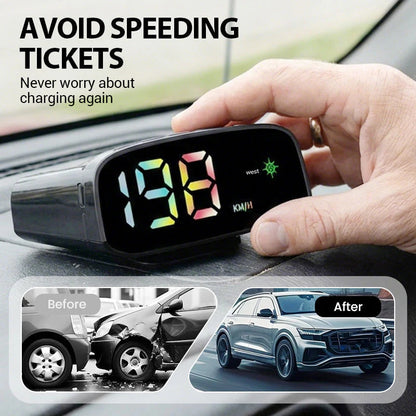 🚗✨ Solární HUD tachometr s varováním před radary – bezpečná jízda bez rozptylování!