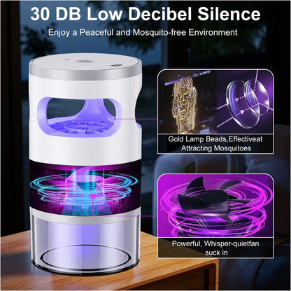 🦟✨ Tichý lapač komárů s nočním světlem – klidný spánek pro celou rodinu! Koupit teď