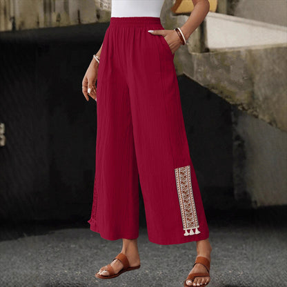 👖 Boho kalhoty se širokými nohavicemi a elastickým pasem – lehké & stylové 💃