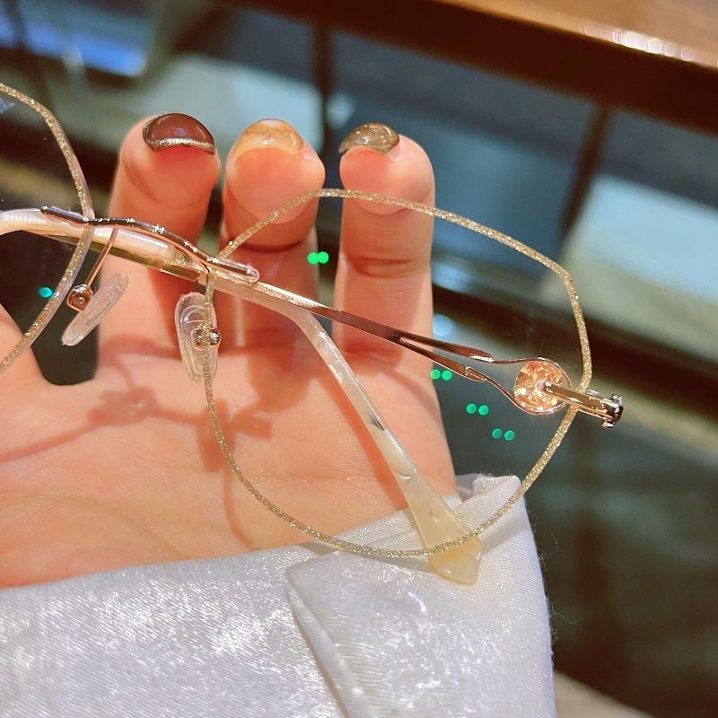 👓 Stylové bezrámové brýle s diamantovým leskem proti modrému světlu! ✨