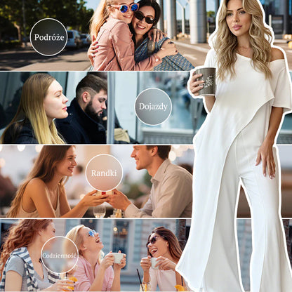 👗 Dvoudílný set top s odhalenými rameny + kalhoty – jednobarevný a prodyšný na léto