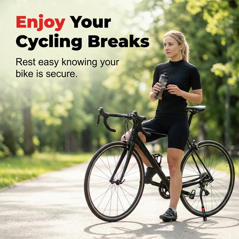 🚴‍♂️💖 Univerzální nastavitelný hliníkový stojan na kola – Stabilní opora pro jakékoli kolo 🛡️🚲