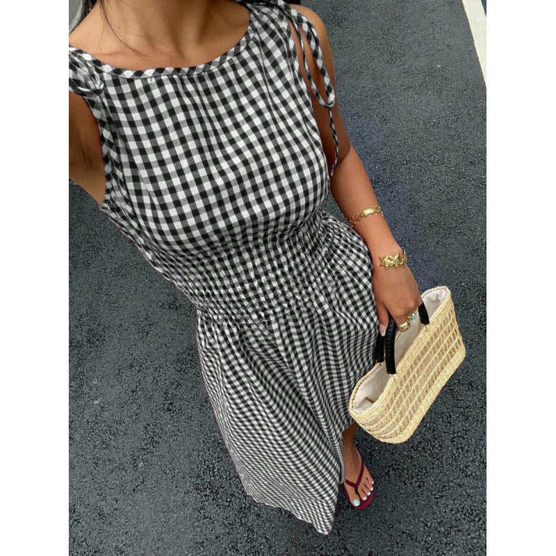 👗 Retro maxišaty s kostkovaným vzorem – letní elegance a pohodlí! ✨