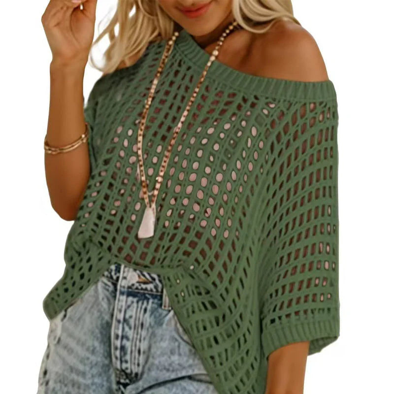 👚 Letné háčkované tričko s V-výstrihom – dýcha s tebou aj v horúčavách! 🌞