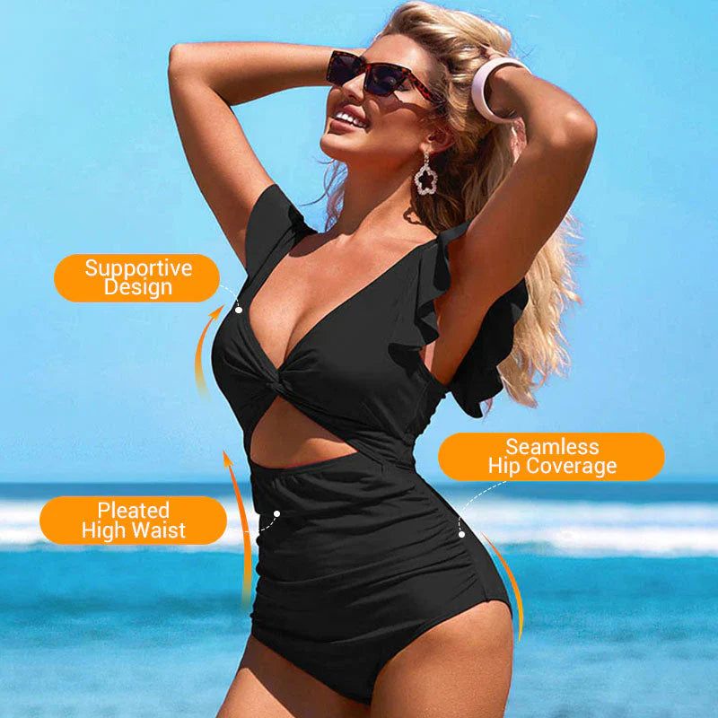 👙 Jednodílné sexy plavky s volánky – styl pro vaši dovolenou!