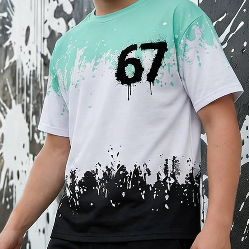 👕 Chlapecká dvojdílná sada 2026 s 3D tiskem – prodyšná, pohodlná a plná stylu