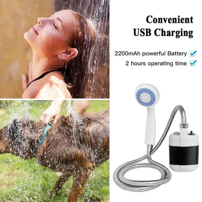 🚿Venkovní přenosná sprcha s napájením přes USB