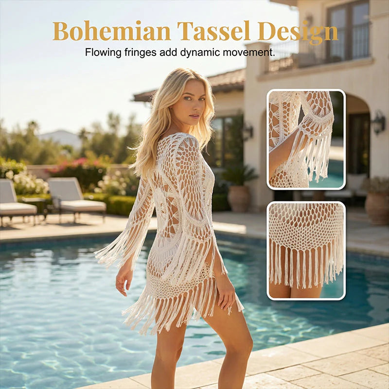 🌴 Boho plážová deka s třásněmi – stylová a praktická na léto!