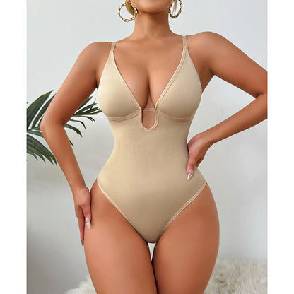 😍 Bezešvé Tvarovací Body s V Výstřihem – zploštění břicha & zvednutí zadku! 🌟
