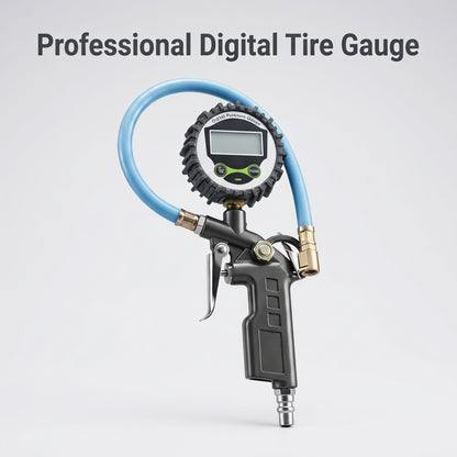 👨‍🔧🛠️ Digitální měřič tlaku v pneumatikách s hadičkou – Přesná kontrola a bezpečná jízda 🚗✨
